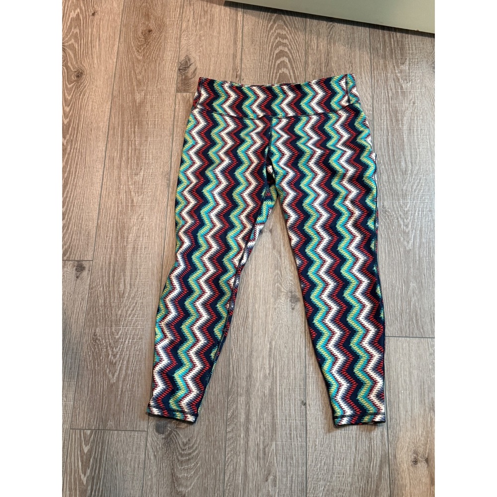 Patagonia Women XL Zigzag Chevron Print‎ Active Leggings Multi Color STY21960